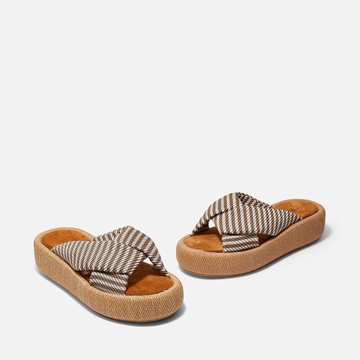 MULES - ANDREW, wood brown fabric || OUTLET - Clergerie Paris - USA