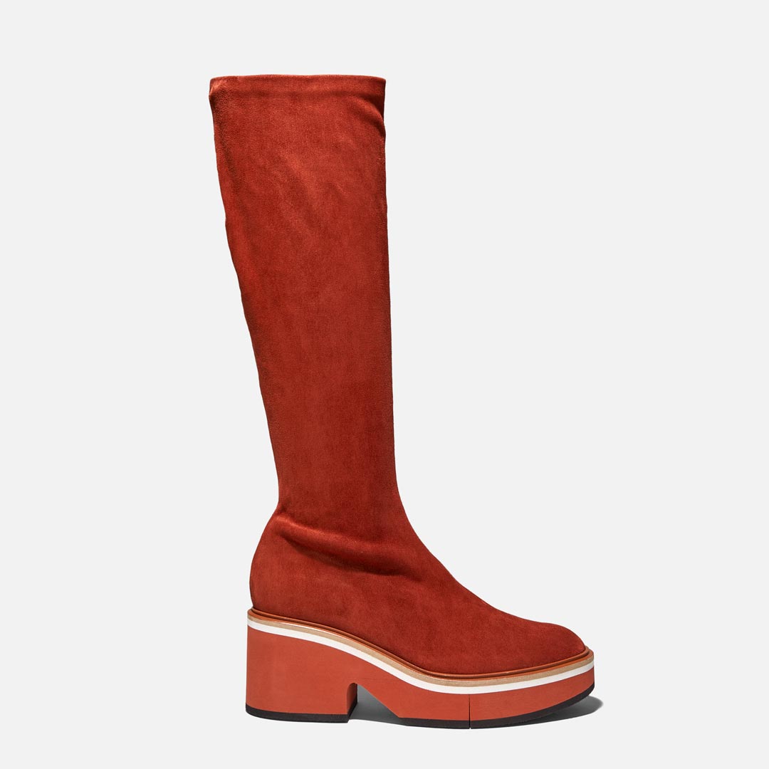 HIGH BOOTS - ANKI boots, brick suede lambskin || OUTLET - ANKIBRCSDRM340 - Clergerie Paris - USA