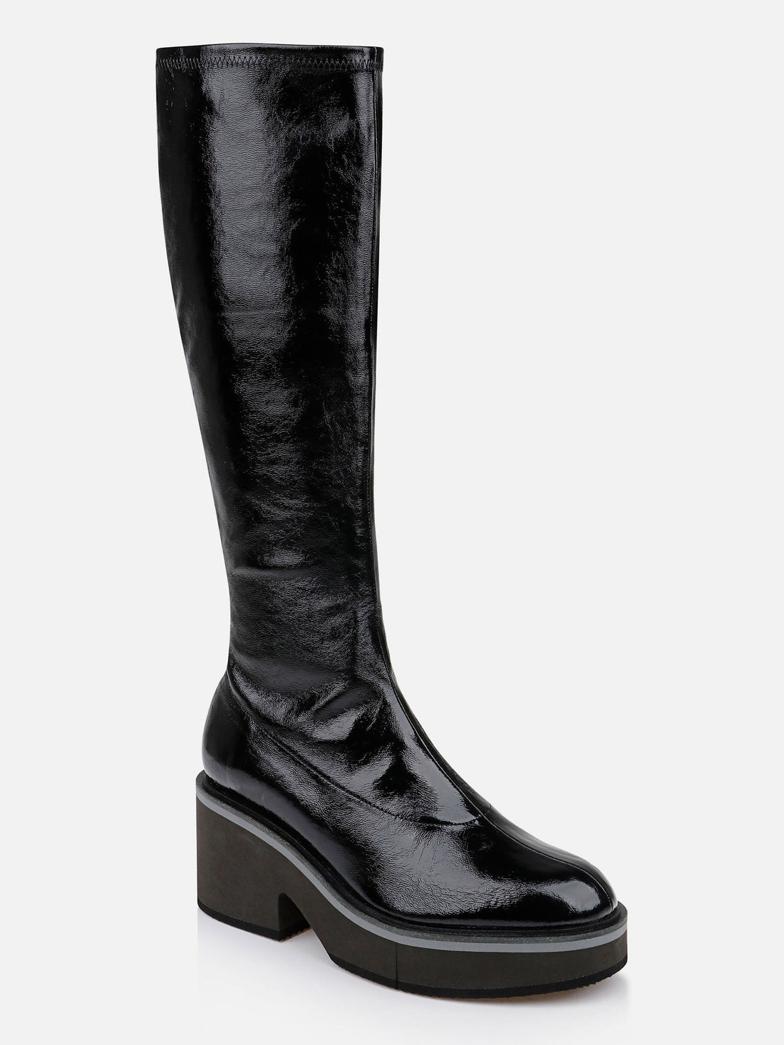 HIGH BOOTS - ANKI, naplak stretch black - Clergerie Paris - USA