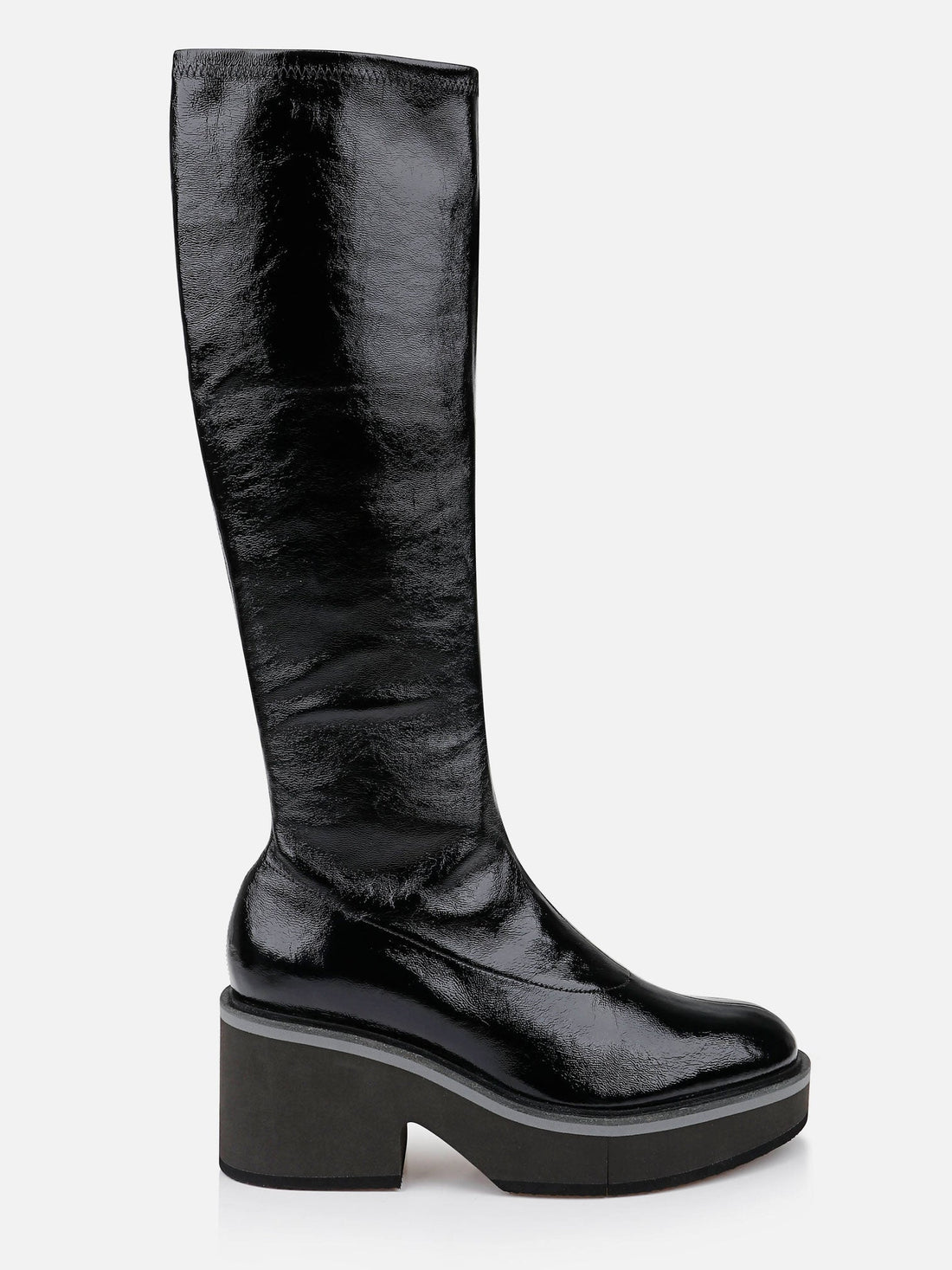 HIGH BOOTS - ANKI, naplak stretch black - Clergerie Paris - USA