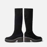 HIGH BOOTS - ANKI, suede stretch black - Clergerie Paris - USA