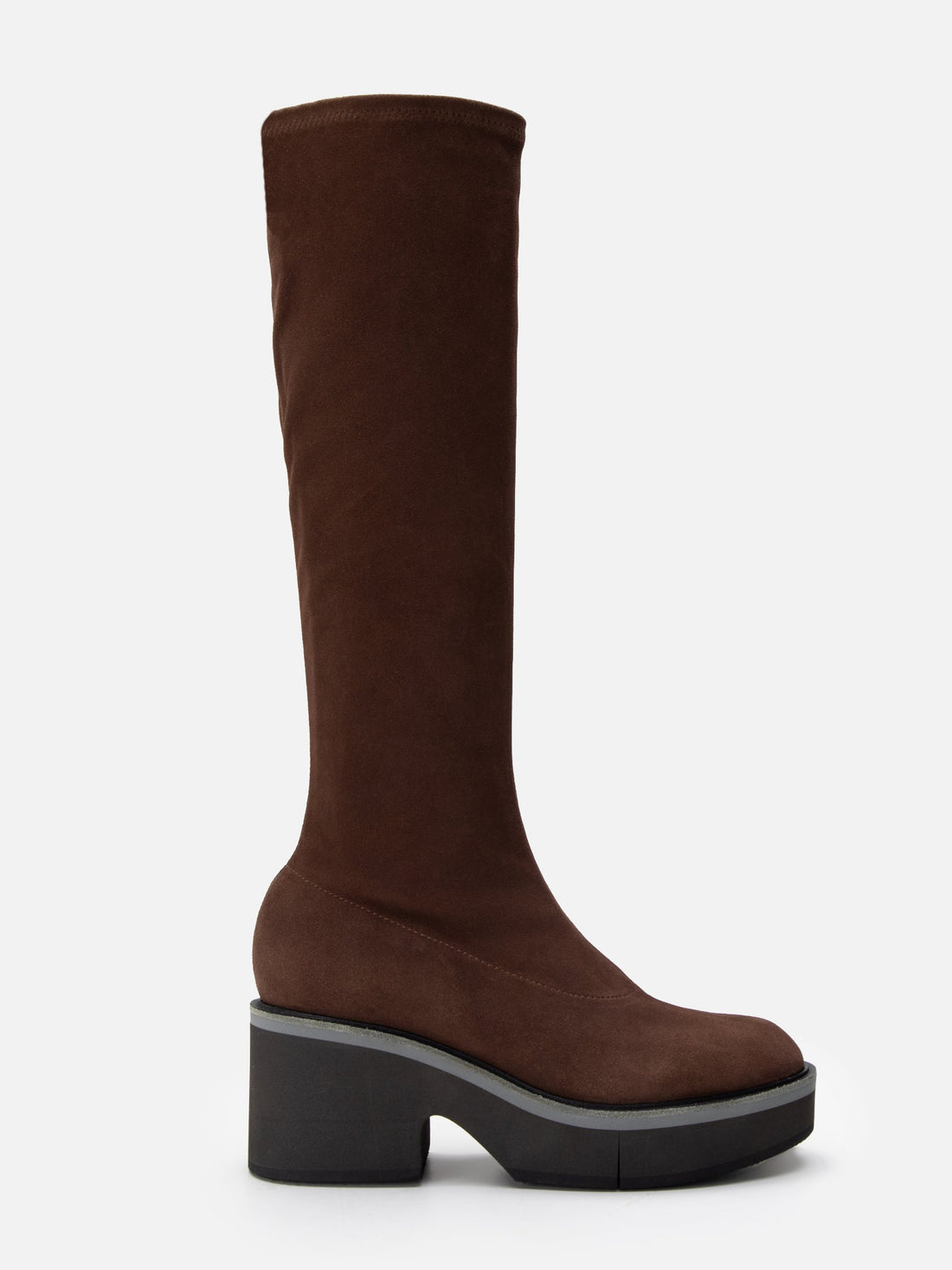 HIGH BOOTS - ANKI, suede stretch brown - Clergerie Paris - USA