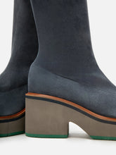 HIGH BOOTS - ANKI, suede stretch mineral - Clergerie Paris - USA