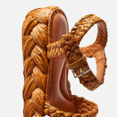 SANDALS - ANNIE sandals, resin yellow raffia || OUTLET - ANNIERESRAFM350 - Clergerie Paris - USA