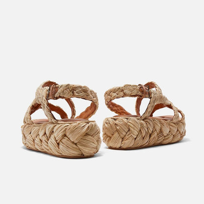 SANDALS - ANTONA sandals, natural raffia || OUTLET - ANTONANATRFIM350 - Clergerie Paris - USA