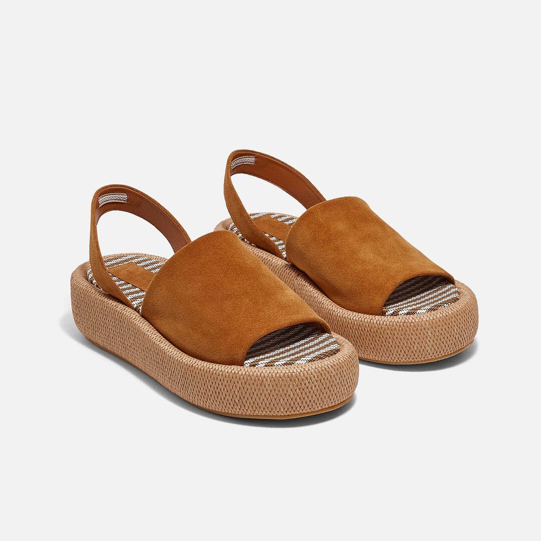 SANDALS - ARIELLE sandals, suede brown || OUTLET - ARIELLECWOOCRUM350 - Clergerie Paris - USA