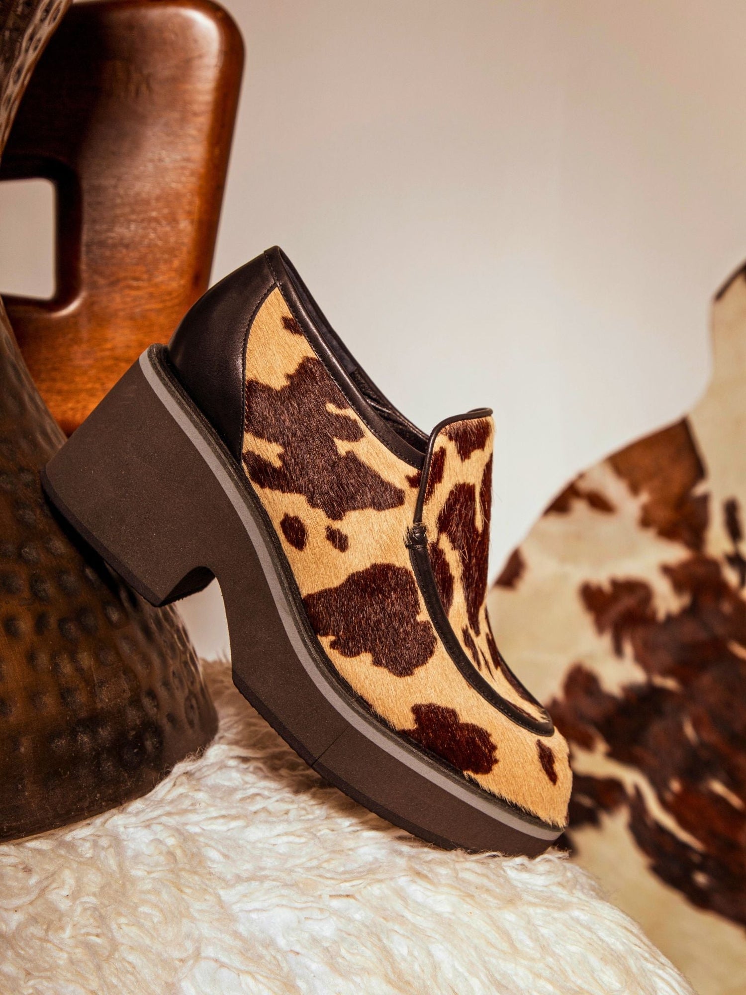 DERBIES - ARINAV, print brown - Clergerie Paris - USA