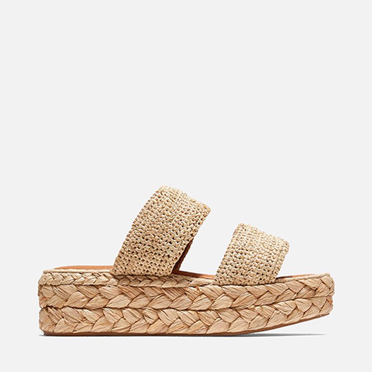 MULES - ARLENE, natural raffia - Clergerie Paris - USA