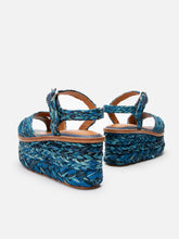 SANDALS - ARTY, azure raffia - Clergerie Paris - USA