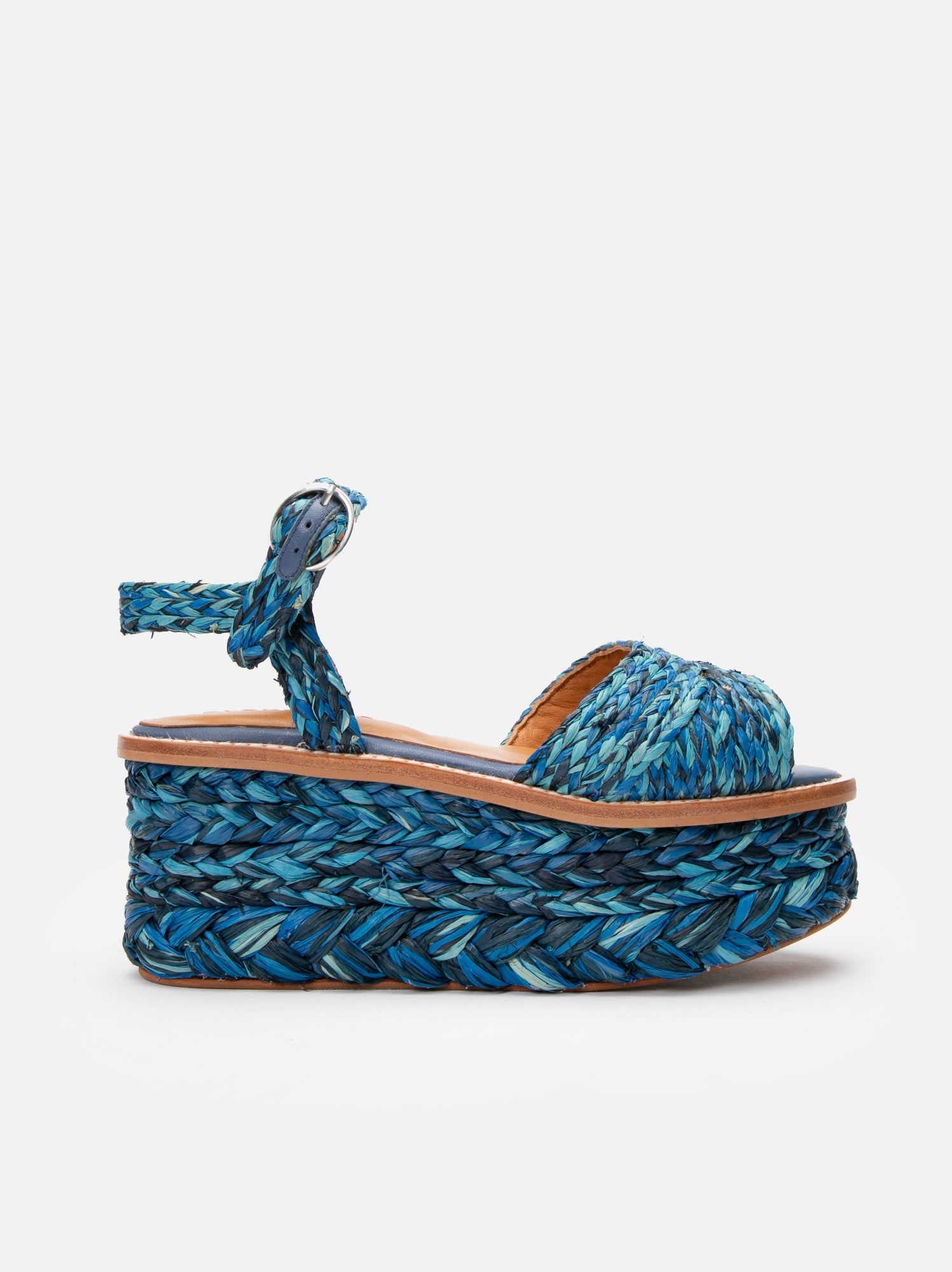 SANDALS - ARTY, azure raffia - Clergerie Paris - USA