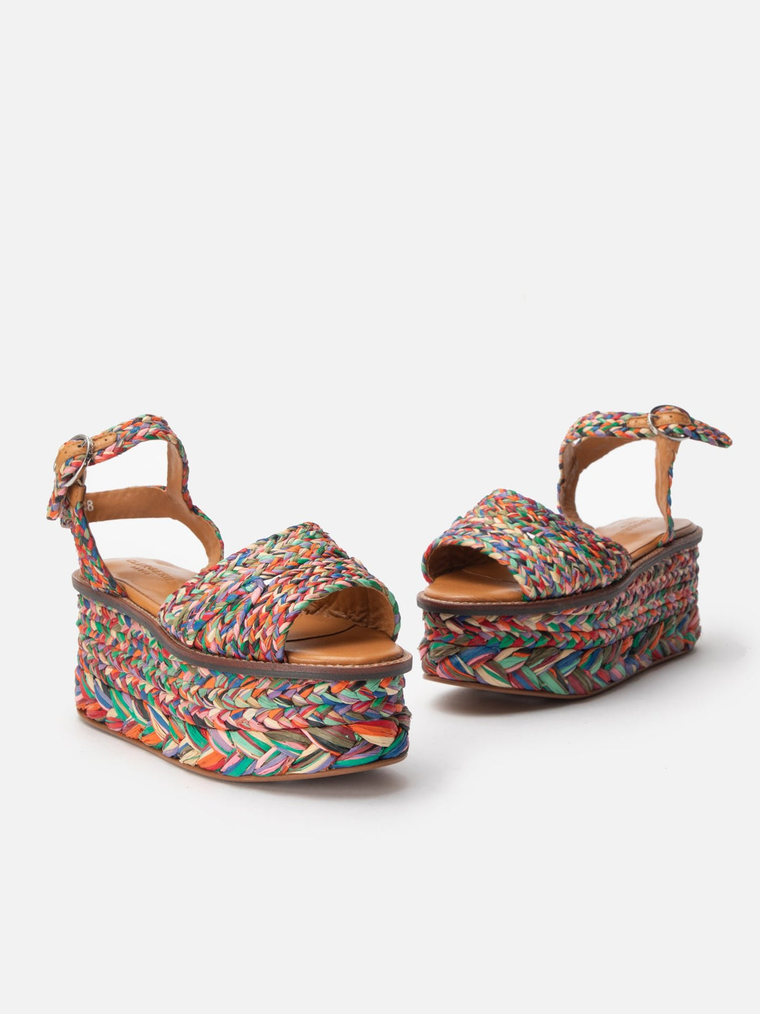 SANDALS - ARTY, bright raffia - Clergerie Paris - USA