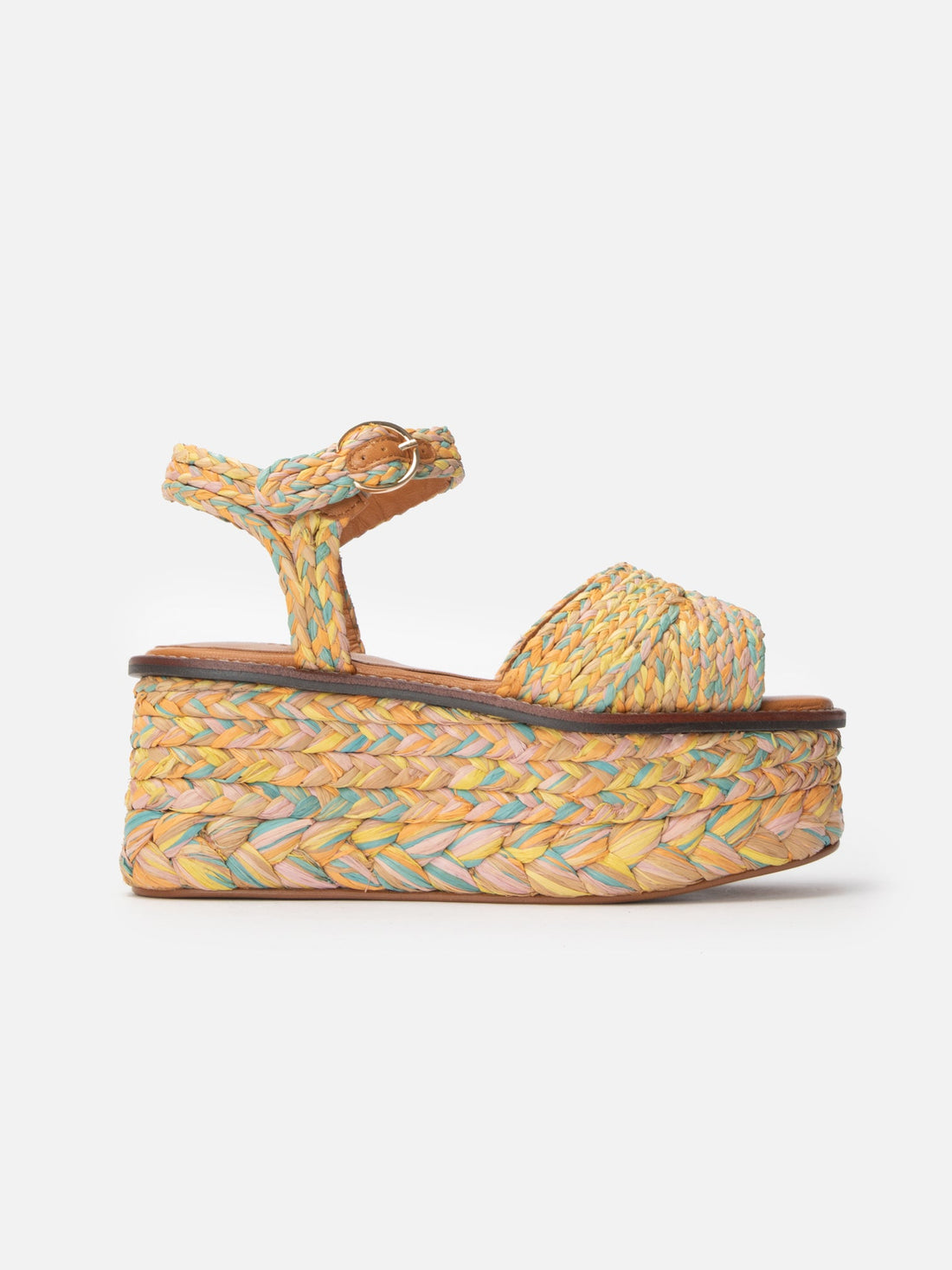 SANDALS - ARTY, pastel raffia - Clergerie Paris - USA
