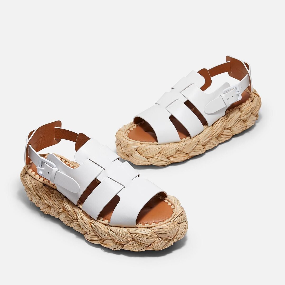 SANDALS - AUREL sandals, white calfskin || OUTLET - AURELWHICAFM350 - Clergerie Paris - USA