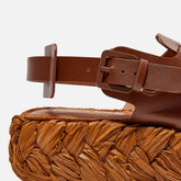 SANDALS - AUREL sandals, wood brown calfskin || OUTLET - AURELWOOCALM350 - Clergerie Paris - USA