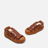 SANDALS - AUREL, wood brown || OUTLET - Clergerie Paris - USA