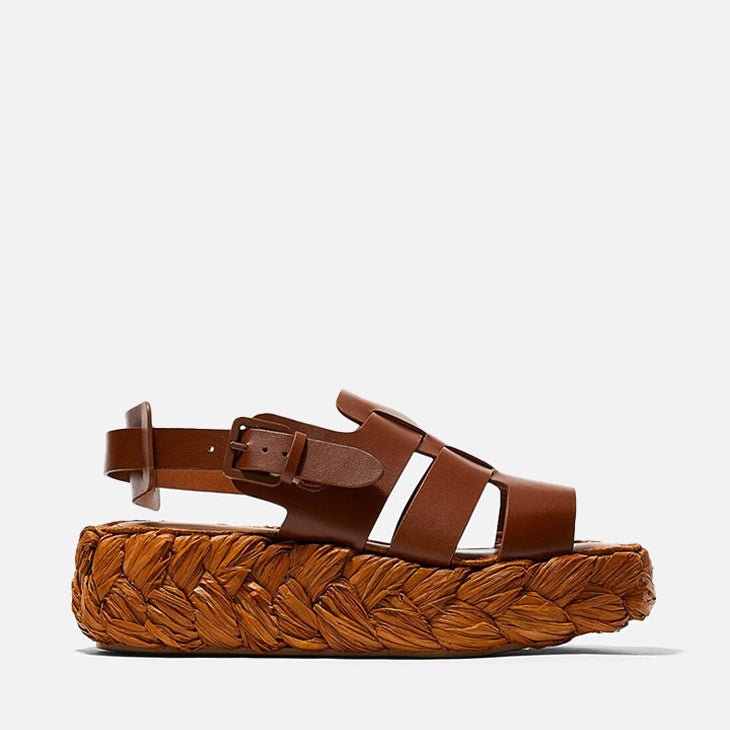 SANDALS - AUREL, wood brown || OUTLET - Clergerie Paris - USA