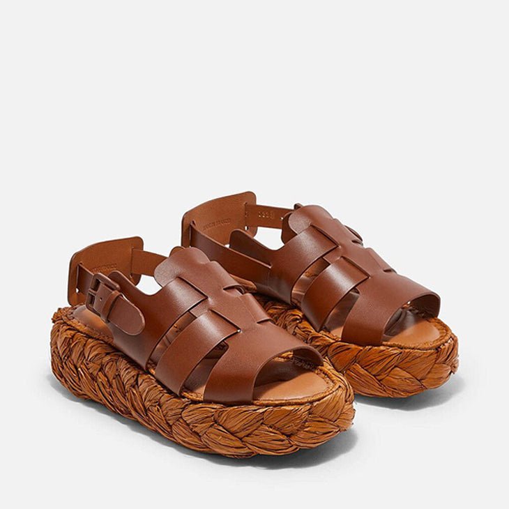 SANDALS - AUREL, wood brown || OUTLET - Clergerie Paris - USA