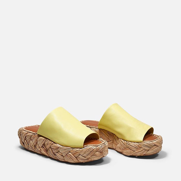 MULES - AXEL, lemon yellow || OUTLET - Clergerie Paris - USA