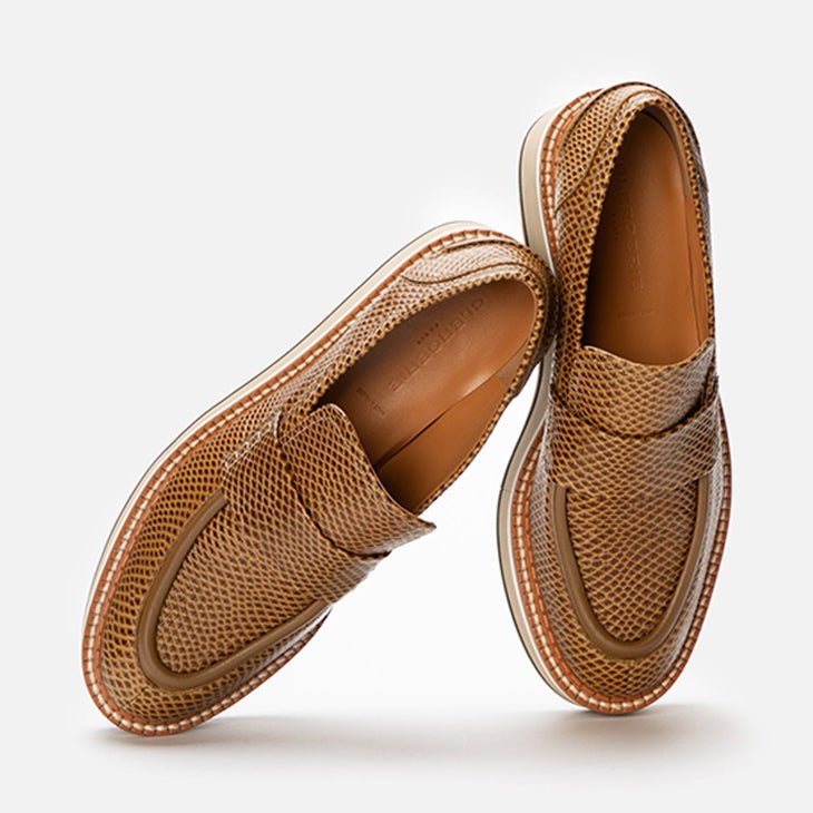 LOAFERS - BAHATI, snake - effect gobi - Clergerie Paris - USA