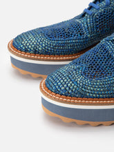 DERBIES - BASEL, azure raffia - Clergerie Paris - USA