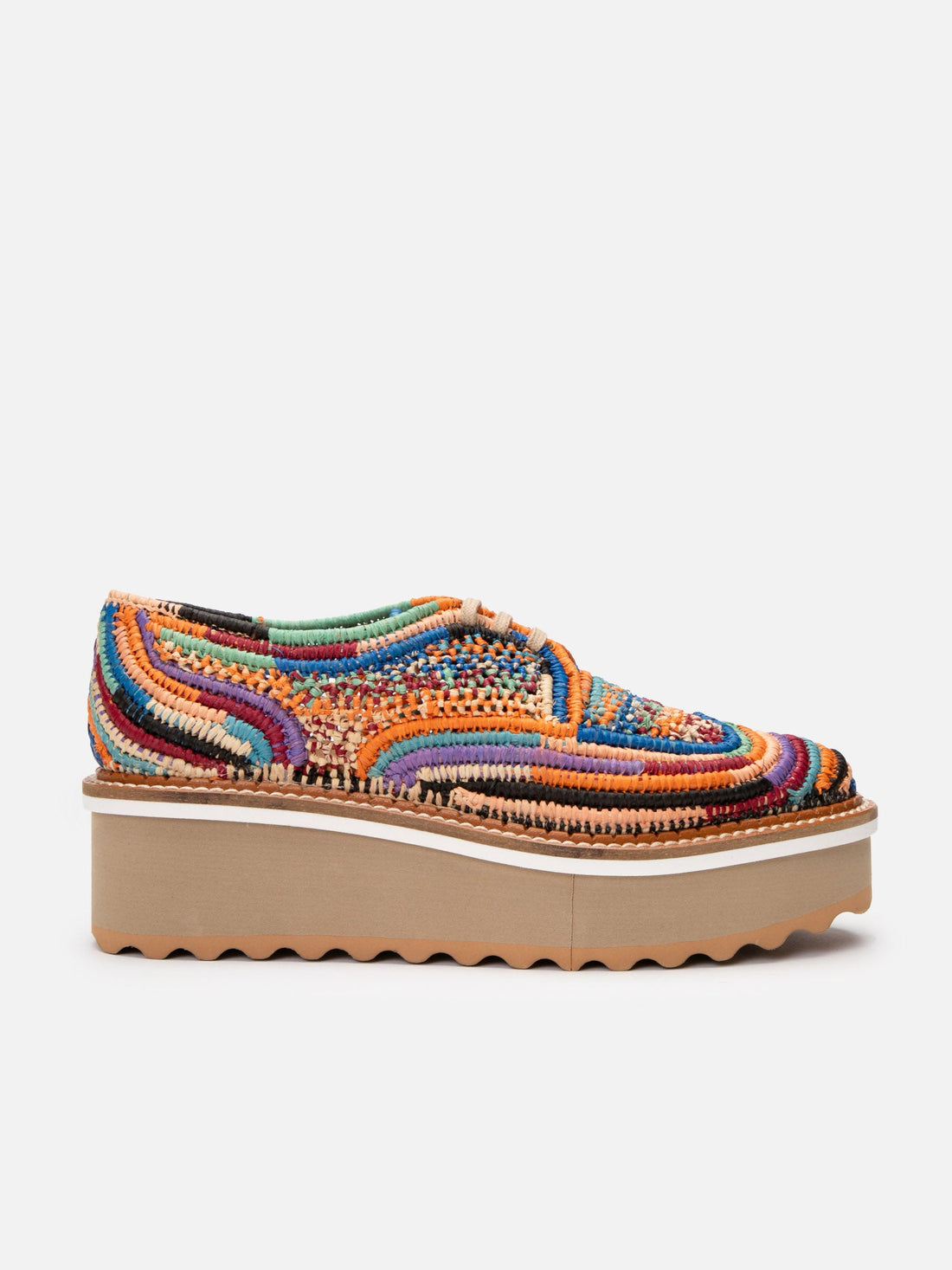 DERBIES - BASEL, bright mix raffia - Clergerie Paris - USA