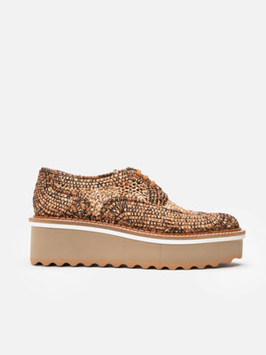 DERBIES - BASEL, brown raffia - Clergerie Paris - USA