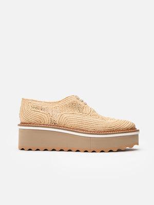 DERBIES - BASEL, natural raffia - Clergerie Paris - USA