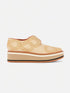 DERBIES - BAXTER, natural papyrus effect fabric - Clergerie Paris - USA