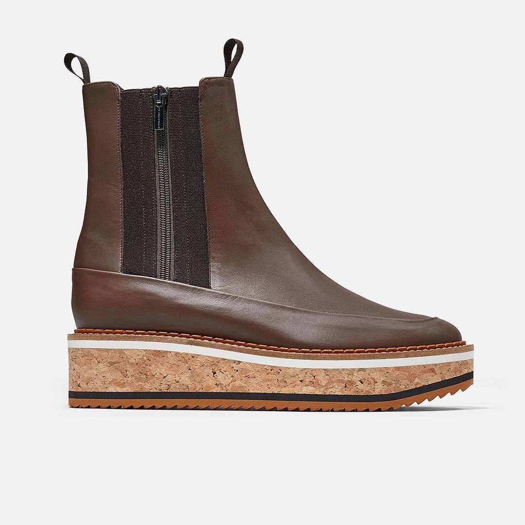 ANKLE BOOTS - BAYA ankle boots, wood brown calfskin - BAYABROCALM340 - Clergerie Paris - USA