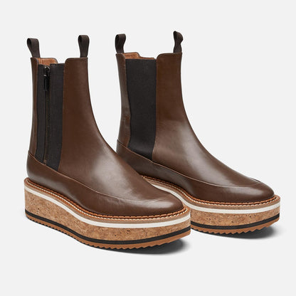 ANKLE BOOTS - BAYA ankle boots, wood brown calfskin - BAYABROCALM340 - Clergerie Paris - USA