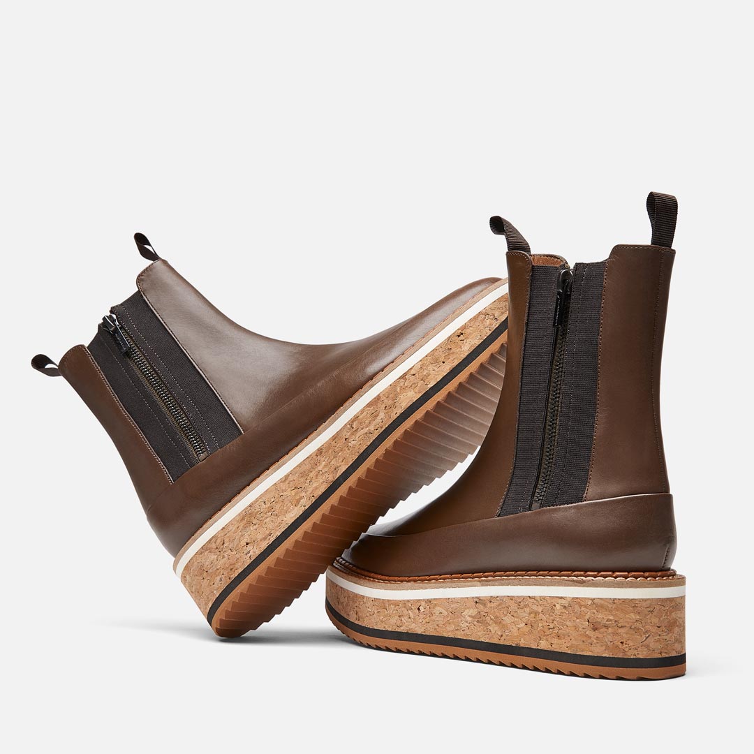 ANKLE BOOTS - BAYA ankle boots, wood brown calfskin - BAYABROCALM340 - Clergerie Paris - USA