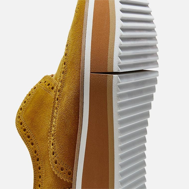 DERBIES - BECKA derbies, yellow suede calfskin || OUTLET - BECKAC7RESCRUM350 - Clergerie Paris - USA