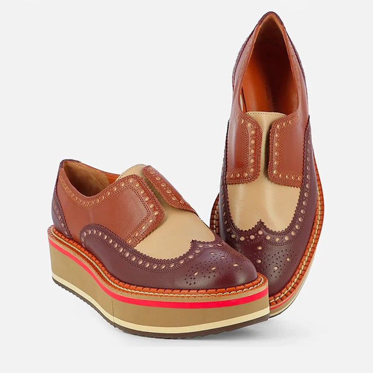 DERBIES - BECKA, multicolor brown - Clergerie Paris - USA