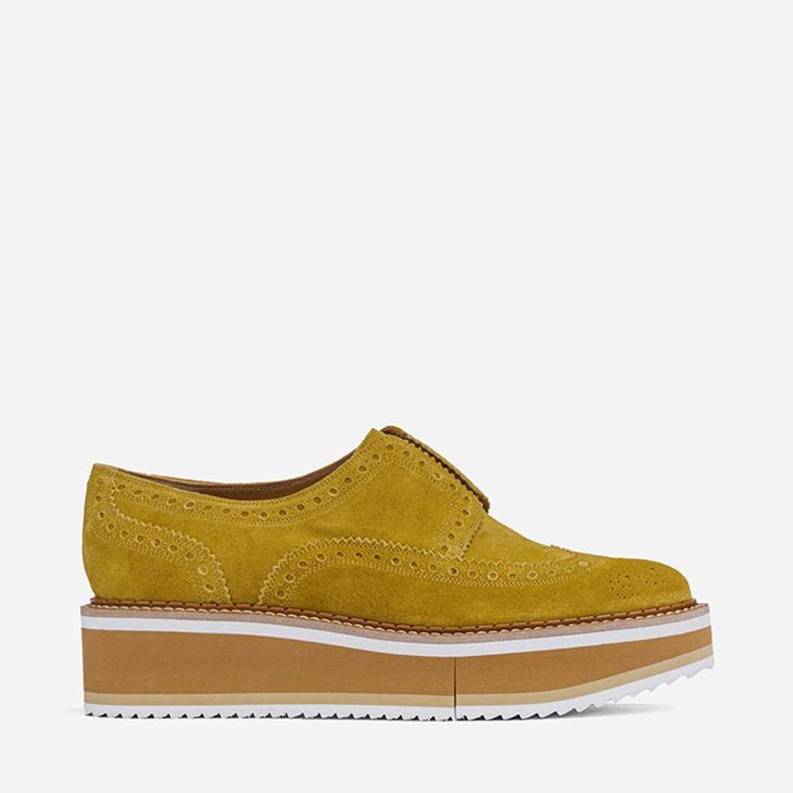 DERBIES - BECKA, yellow suede || OUTLET - Clergerie Paris - USA