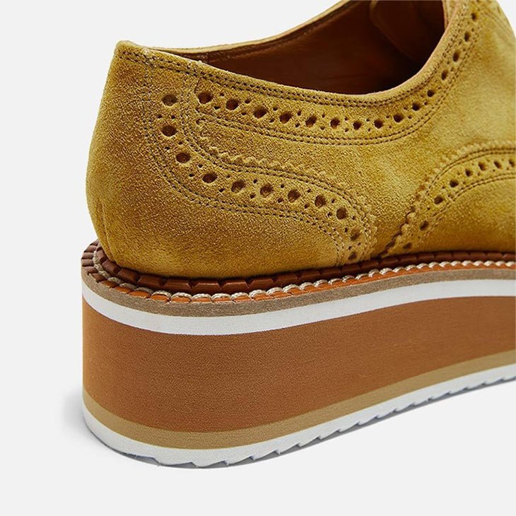 DERBIES - BECKA, yellow suede || OUTLET - Clergerie Paris - USA