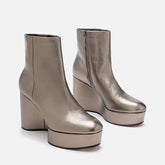 ANKLE BOOTS - BELEN, metallic gobi - Clergerie Paris - USA