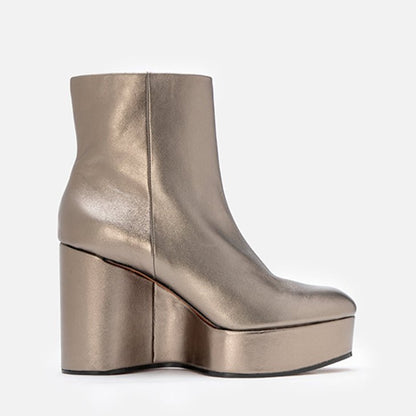 ANKLE BOOTS - BELEN, metallic gobi - Clergerie Paris - USA