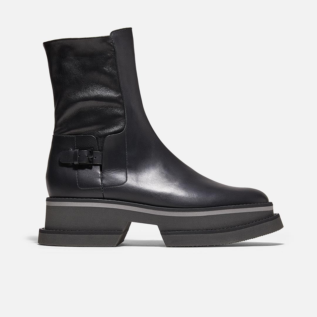ANKLE BOOTS - BEY ankle boots, black calfskin || OUTLET - BEYBLKLCAM340 - Clergerie Paris - USA