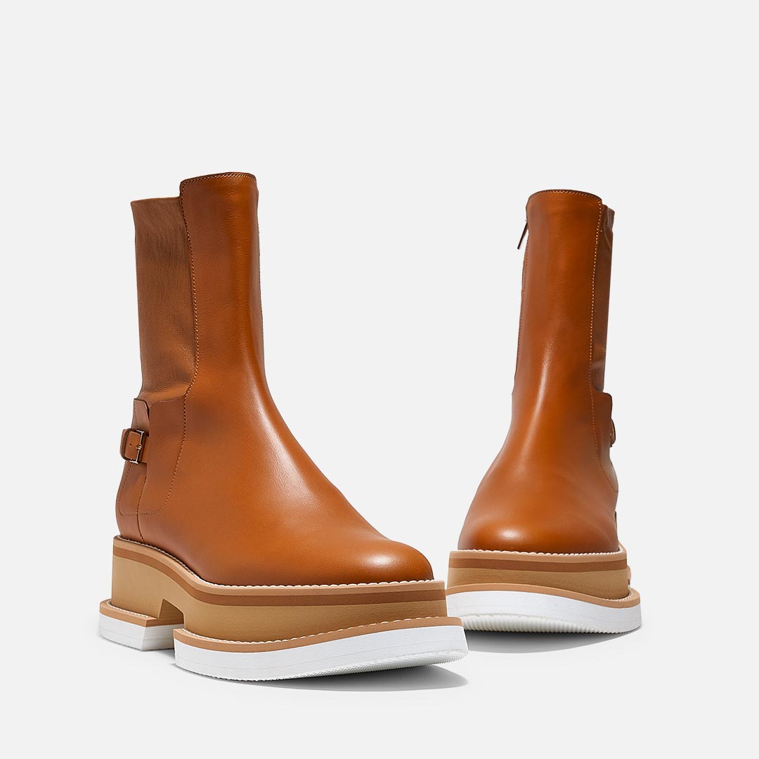 ANKLE BOOTS - BEY ankle boots, rust calfskin || OUTLET - BEYRUSCALM340 - Clergerie Paris - USA