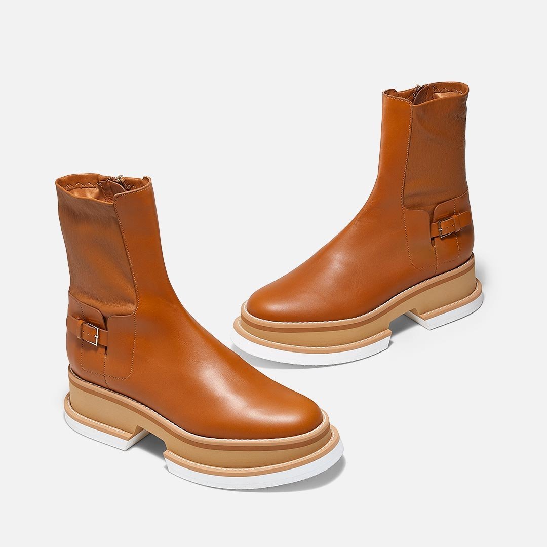 ANKLE BOOTS - BEY ankle boots, rust calfskin || OUTLET - BEYRUSCALM340 - Clergerie Paris - USA