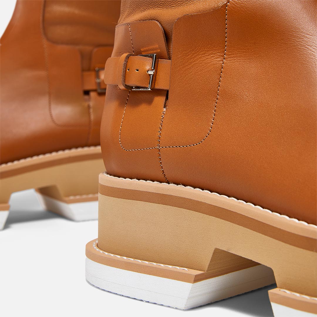 ANKLE BOOTS - BEY ankle boots, rust calfskin || OUTLET - BEYRUSCALM340 - Clergerie Paris - USA