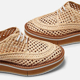 DERBIES - BIBA derbies, natural cellulose raffia - BIBANATCELM350 - Clergerie Paris - USA