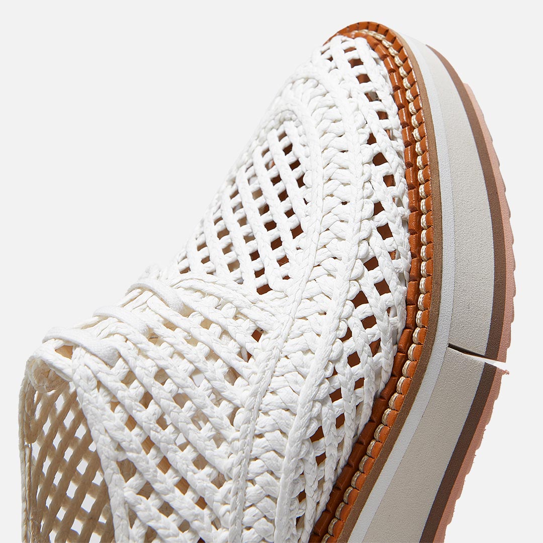 DERBIES - BIBA derbies, white cellulose raffia || OUTLET - BIBAWHICELM350 - Clergerie Paris - USA