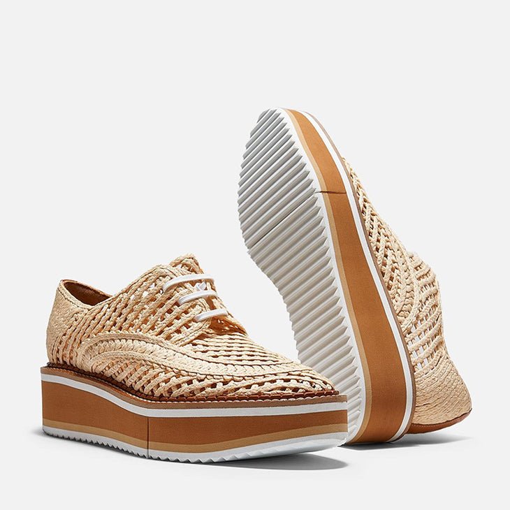 DERBIES - BIBA, natural cellulose raffia - Clergerie Paris - USA