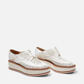 DERBIES - BIBA, white cellulose raffia || OUTLET - Clergerie Paris - USA