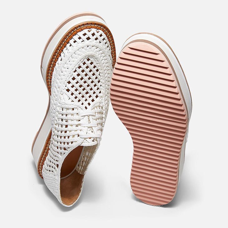 DERBIES - BIBA, white cellulose raffia || OUTLET - Clergerie Paris - USA