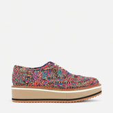 DERBIES - BIRDIE, multicolor raffia - Clergerie Paris - USA