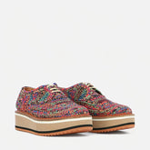 DERBIES - BIRDIE, multicolor raffia - Clergerie Paris - USA