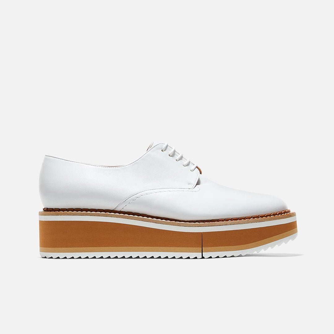 DERBIES - BROOK derbies, white lambskin - BROOK7WHINPAM350 - Clergerie Paris - USA