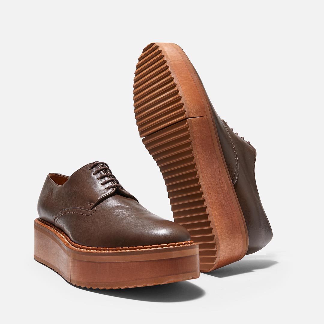 DERBIES - BROOK derbies, wood brown lambskin || OUTLET - BROOK8BRONAPM340 - Clergerie Paris - USA